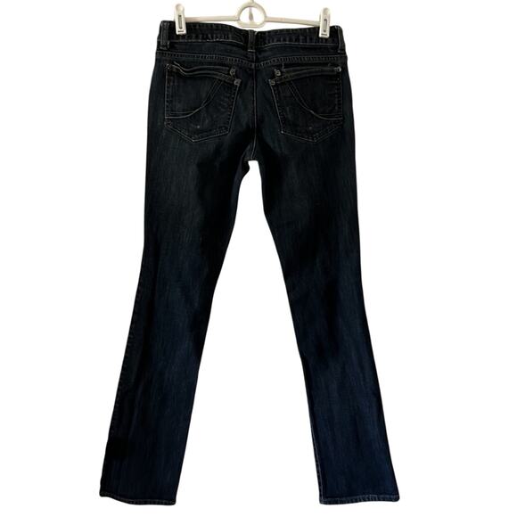 Elle Woman size 2 Blue Straight Leg Jeans Pre Loved Mid Rise - Picture 2 of 9